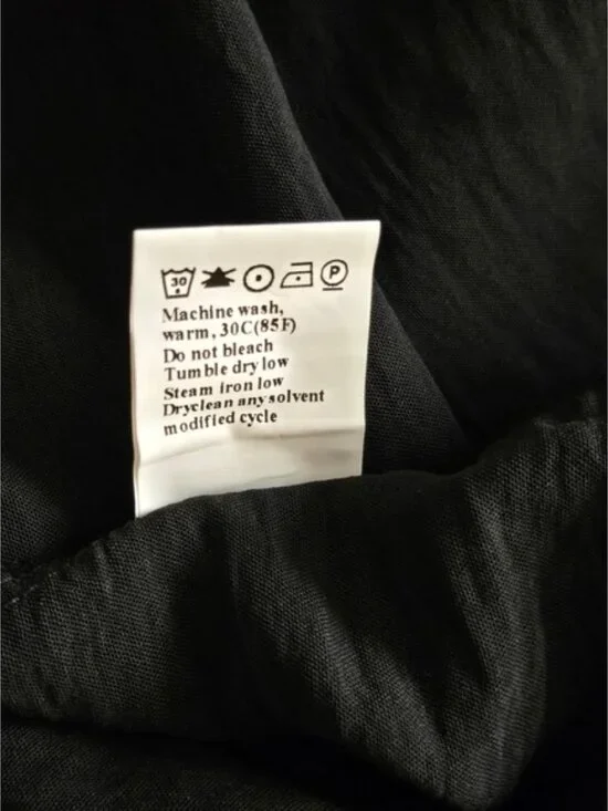 Dokotoo Women's XL Black Smocked Long Sleeve Mini Dress Scoop Neck Button Detail - Picture 8 of 11